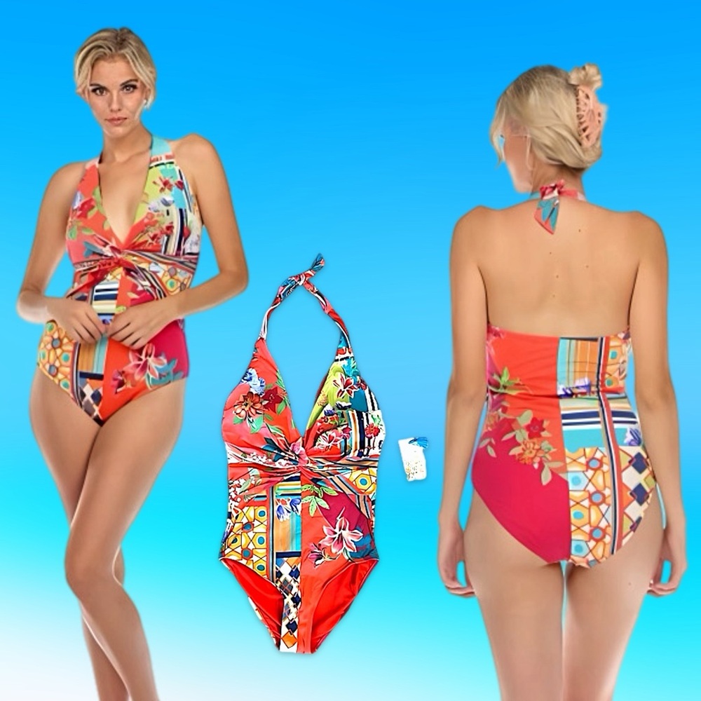 Johnny Was Color Twist One Piece Swimsuit - Picture 4 of 16